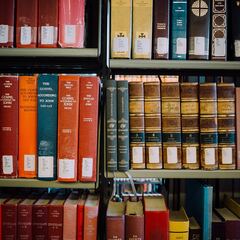 Library shelves full of books